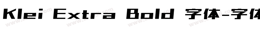 Klei Extra Bold 字体字体转换